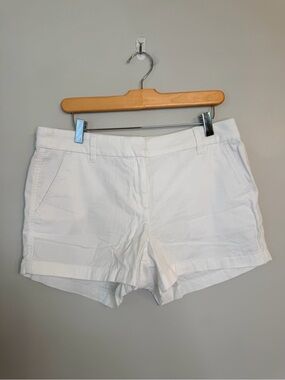 J. Crew Classic White Cotton Blend Shorts